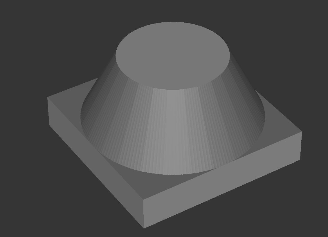 Cono exterior líneas 3D