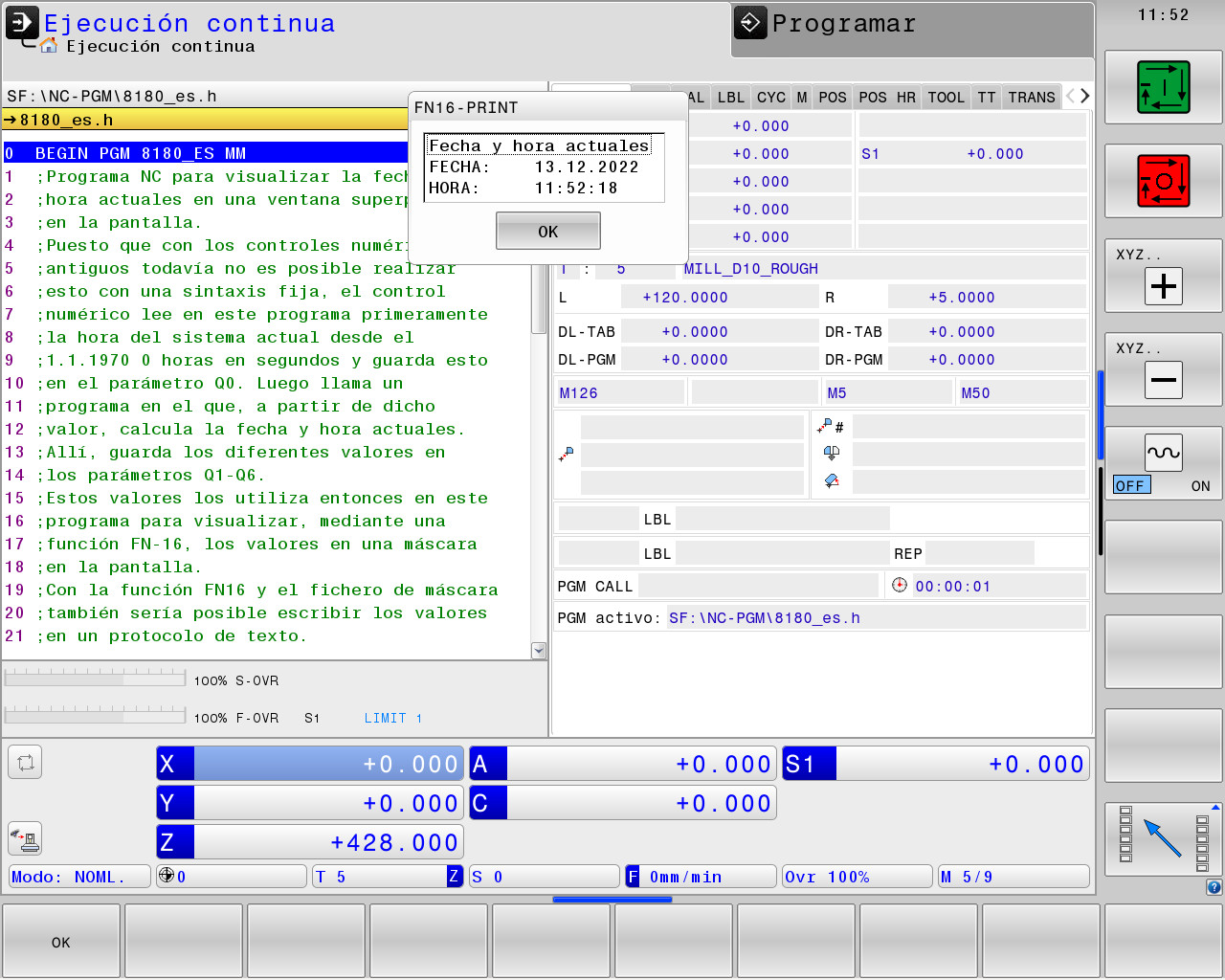 Calcular fecha y hora